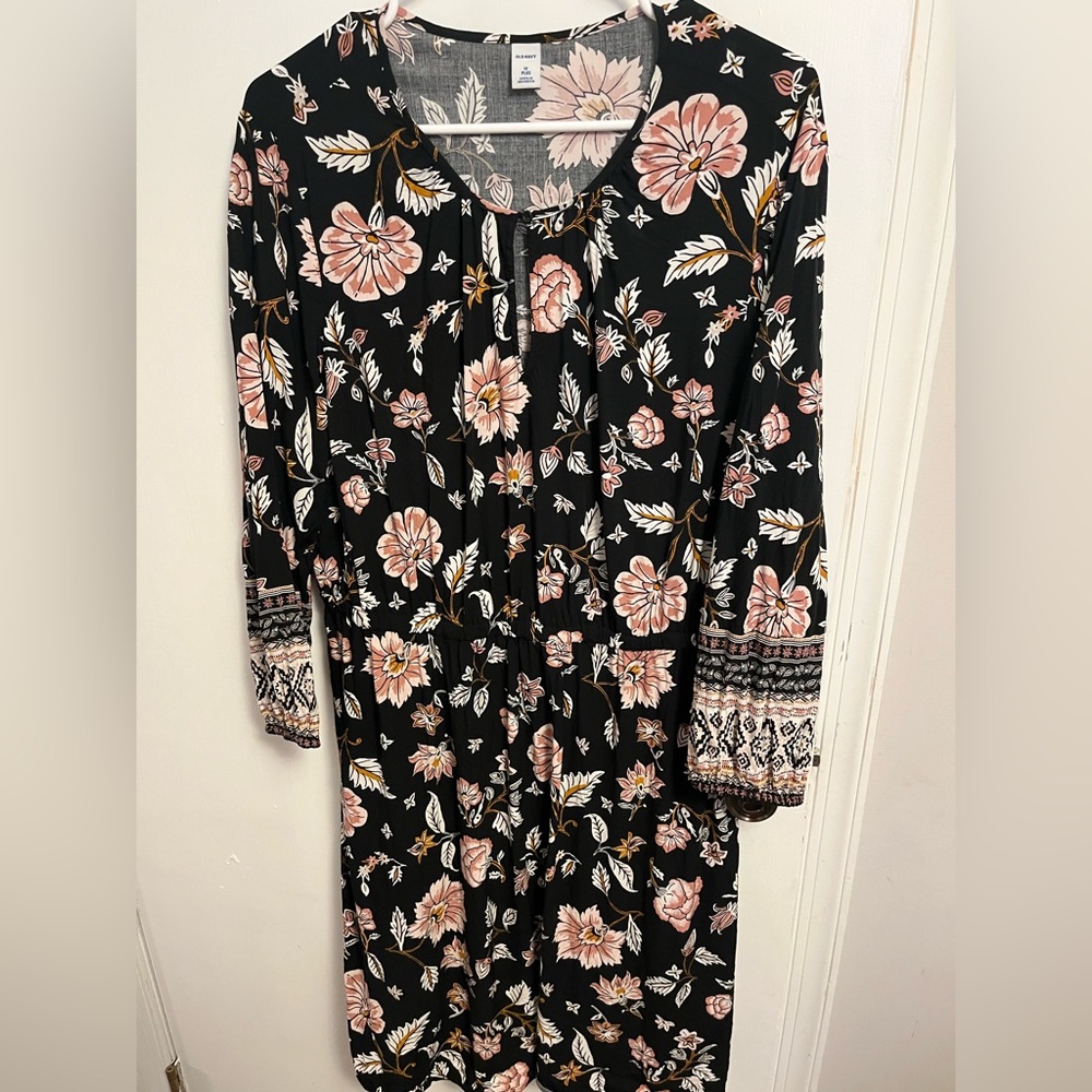 Floral Black Dress